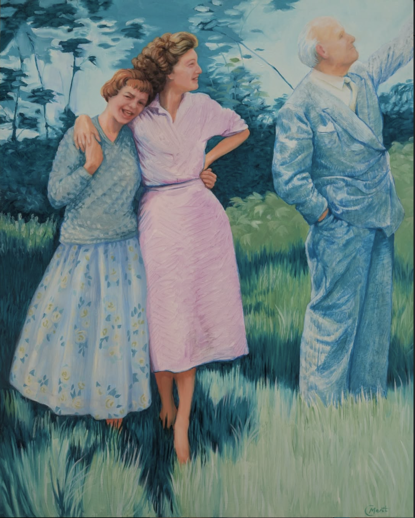 “Grace in Bloom” painting displayed at Sock Gallery, August 2025